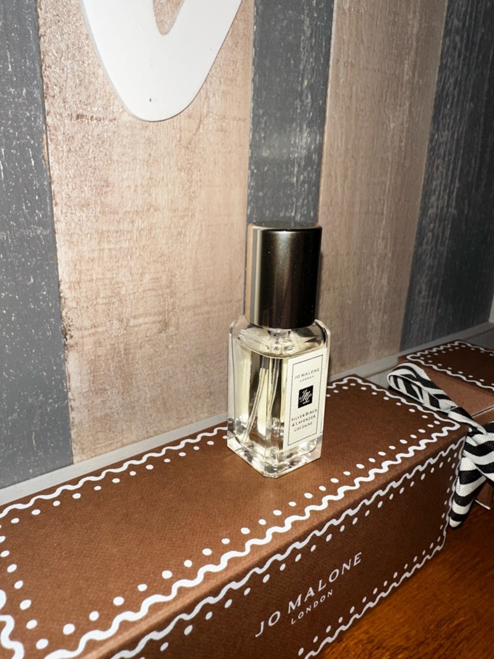 Jo Malone Brown Gift Cracker with Black & White Striped Ribbon - Picture 3 of 5